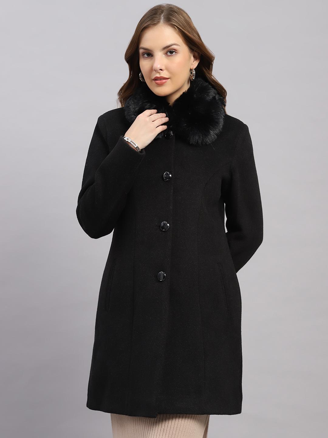 

Monte Carlo Women Collar Full Sleeve Coat M чорний