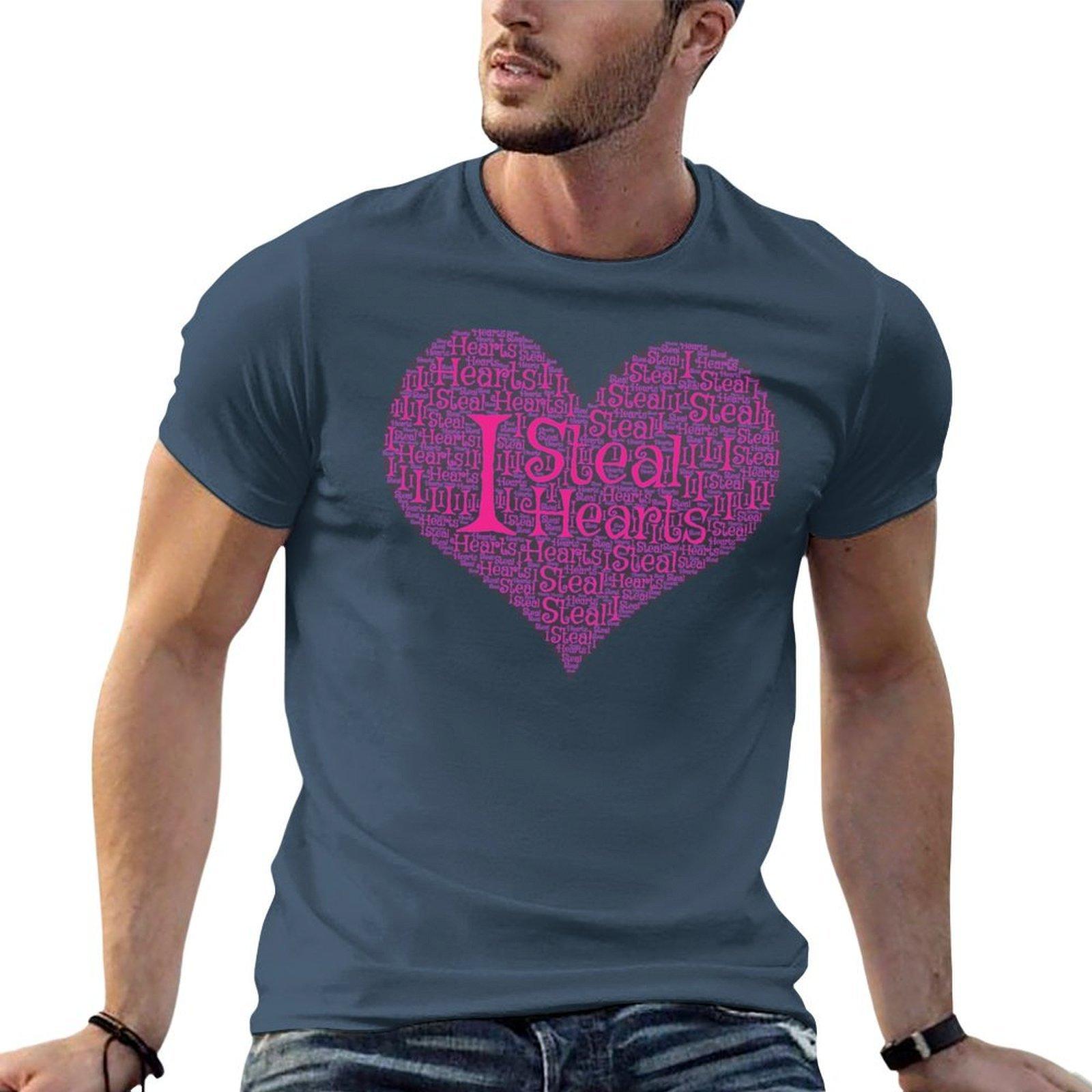I Steal Hearts Funny Cute Valentines Day Gag Gift Heart For Couples Boyfriend or Girlfriend TShirt S