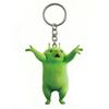 4Pcs Funny Green Cat Keychain Acrylic Key Chain Holder Personalized Keyring Pendant Cute Vivid Expressions Cat Pendant for Keys Bag Backpack Friends