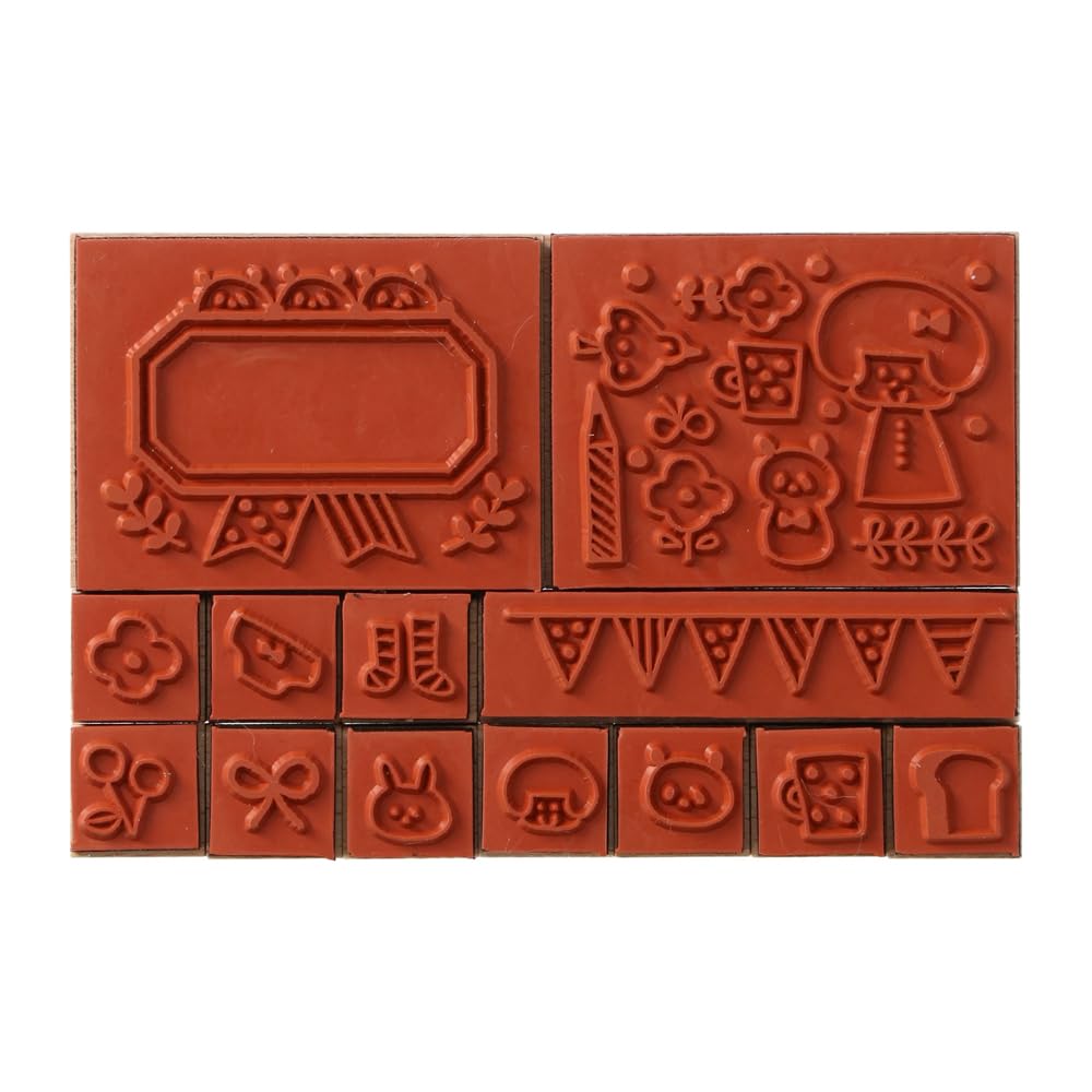 Mizutama Marks Wooden Stamp Set Mix MZT-STM2-C