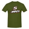 T-shirt da Pendolare Johann Zarco Semplice Stile Coreano Collo a Costine Basic Tee