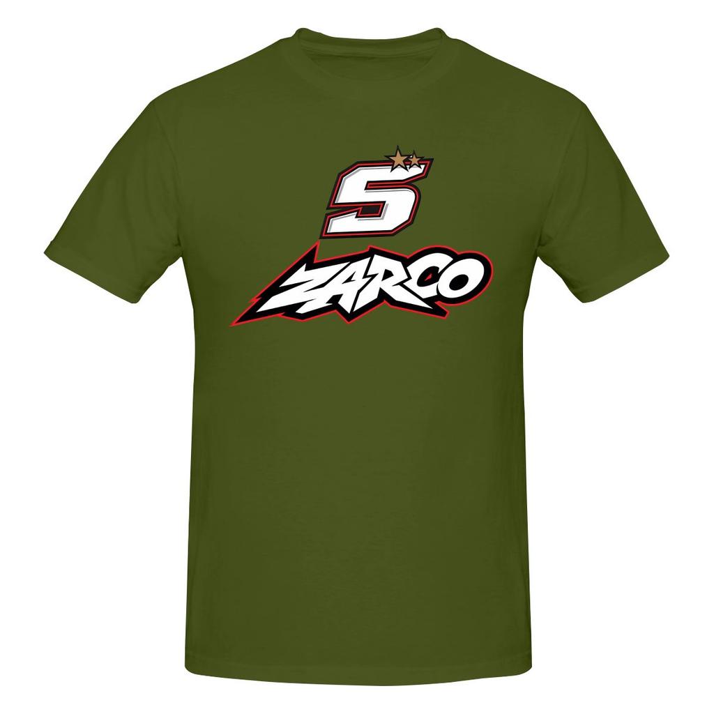 T-shirt da Pendolare Johann Zarco Semplice Stile Coreano Collo a Costine Basic Tee