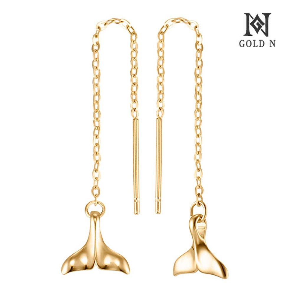 Gold N 14K Lucky Tail Long Earrings