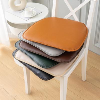Waterproof PU Leather Nordic Style Solid Color Chair Cushion Thicken Comfort Dining Chair Pad Restaurant Hotel Office Seat Pad