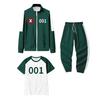 230 001 007 Tracksuit Cosplay Costume Korean Unisex Jacket Short Sleeve Top Jogging Pants 3 Piece Track Suit Set Masquerade Party Outfit