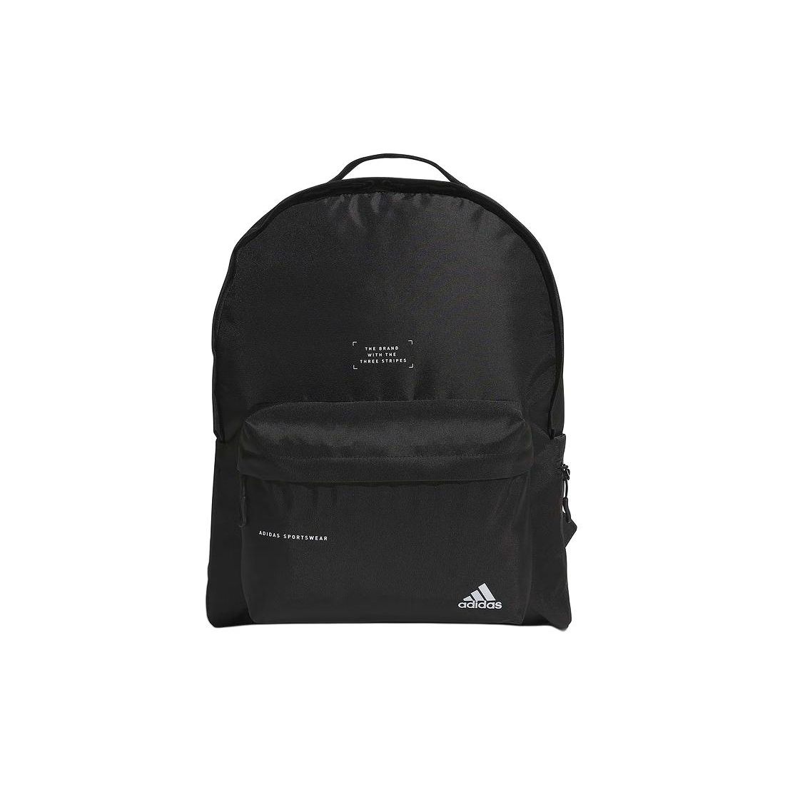 Adidas Fashion Casual Zipper Backpack Unisex Backpacks Black IM5214 Black