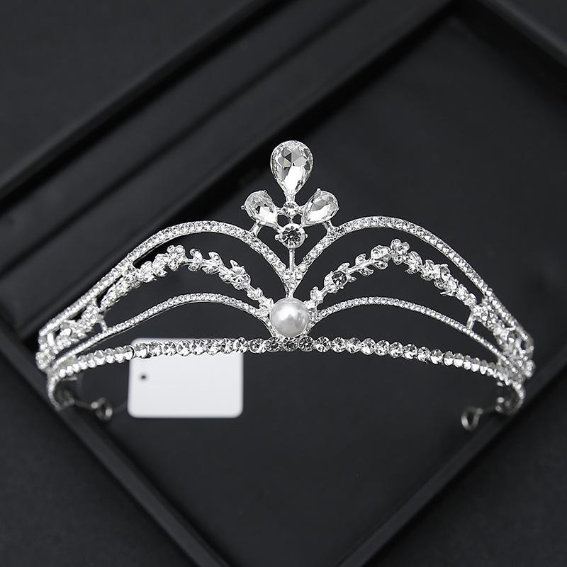 Crown Tiara Bride  Rhinestone Crown  Wedding Dress  Adult Ceremony Birthday  Princess Hair Accessories  Children