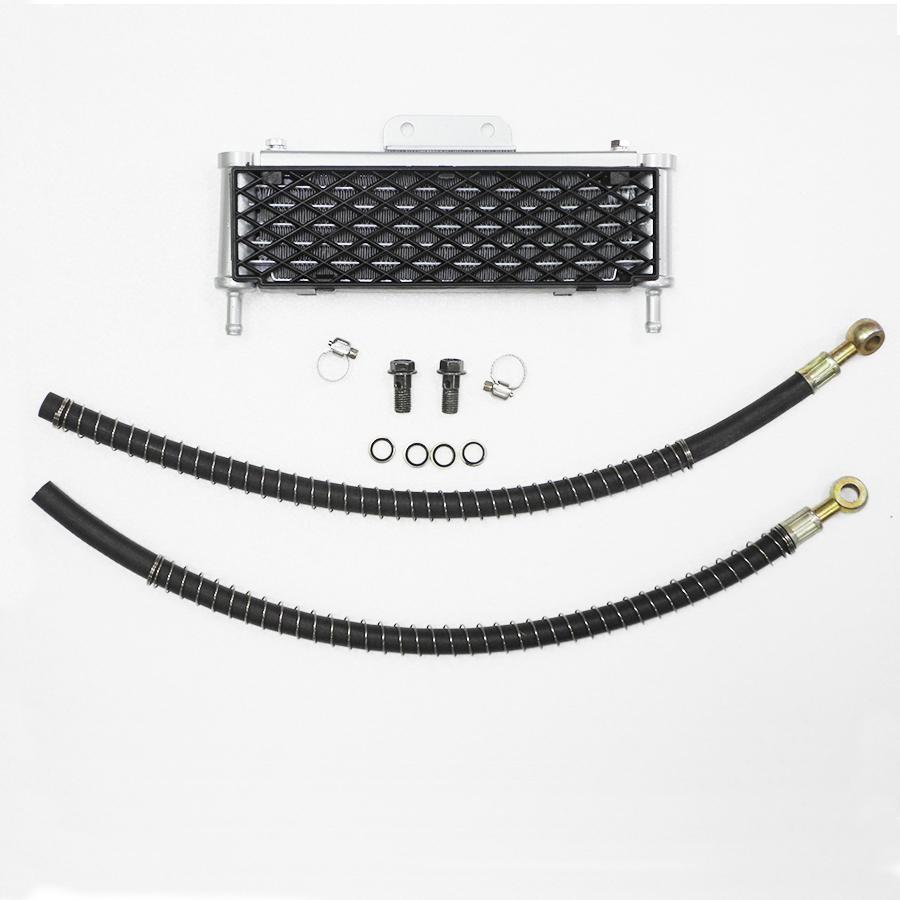Pit Bike Motorcycle Oil Cooler Radiator M10 for 140CC 150CC 160CC Kayo BSE Apollo Honda Kawasaki 4 Row Enduro Motocross Parts