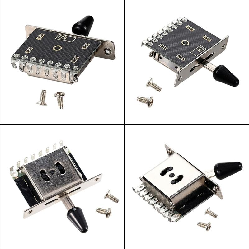 Electric Guitars 3 Way Pickups Selector Switches Shifter Conversion Guitar Pickups Lever Switches Set with Tip Knob