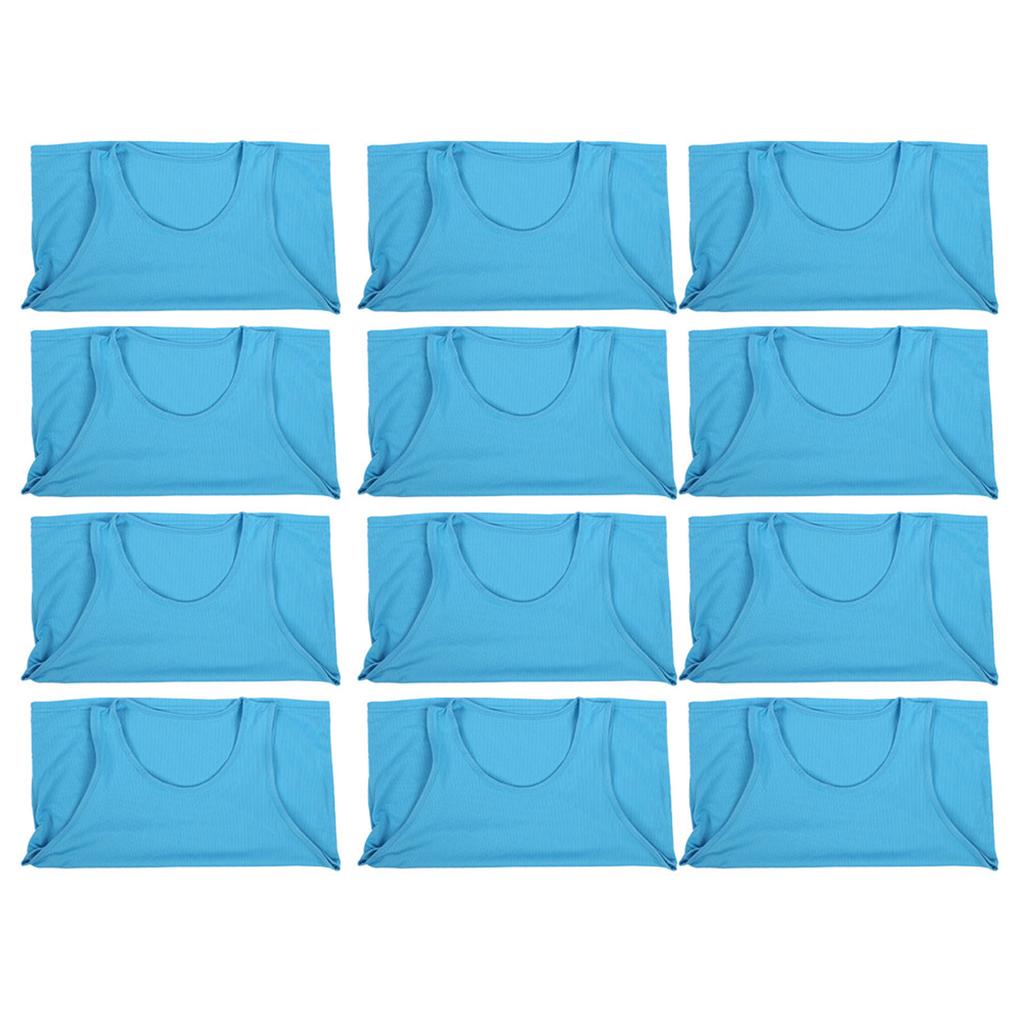 12pcs Kid Training Vest Breathable Mesh Team Practice Pinnies Free Size for Soccer Basketball Outdoor Sports