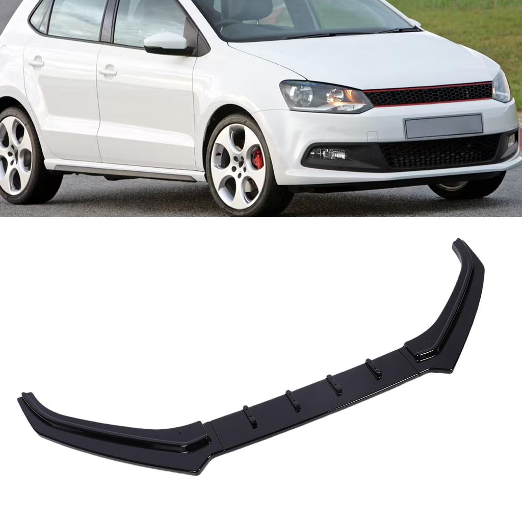 3pcs Front Bumper Lip Splitter Spoiler Body Kit Improve Aerodynamics Bumper Lip Diffuser Replacement for MK5 6R 2010-2014