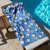 1pc Blue Hedgehog Pattern with Golden Rings 2D Printed Microfiber Beach Towel, quick dry super absorbent. Great for beach, pool