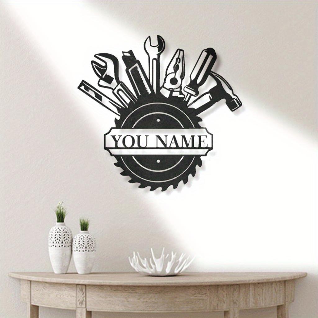 Personalizable Metal Sign Wall Art Iron Handyman Decor for Workshop Home Office Garage
