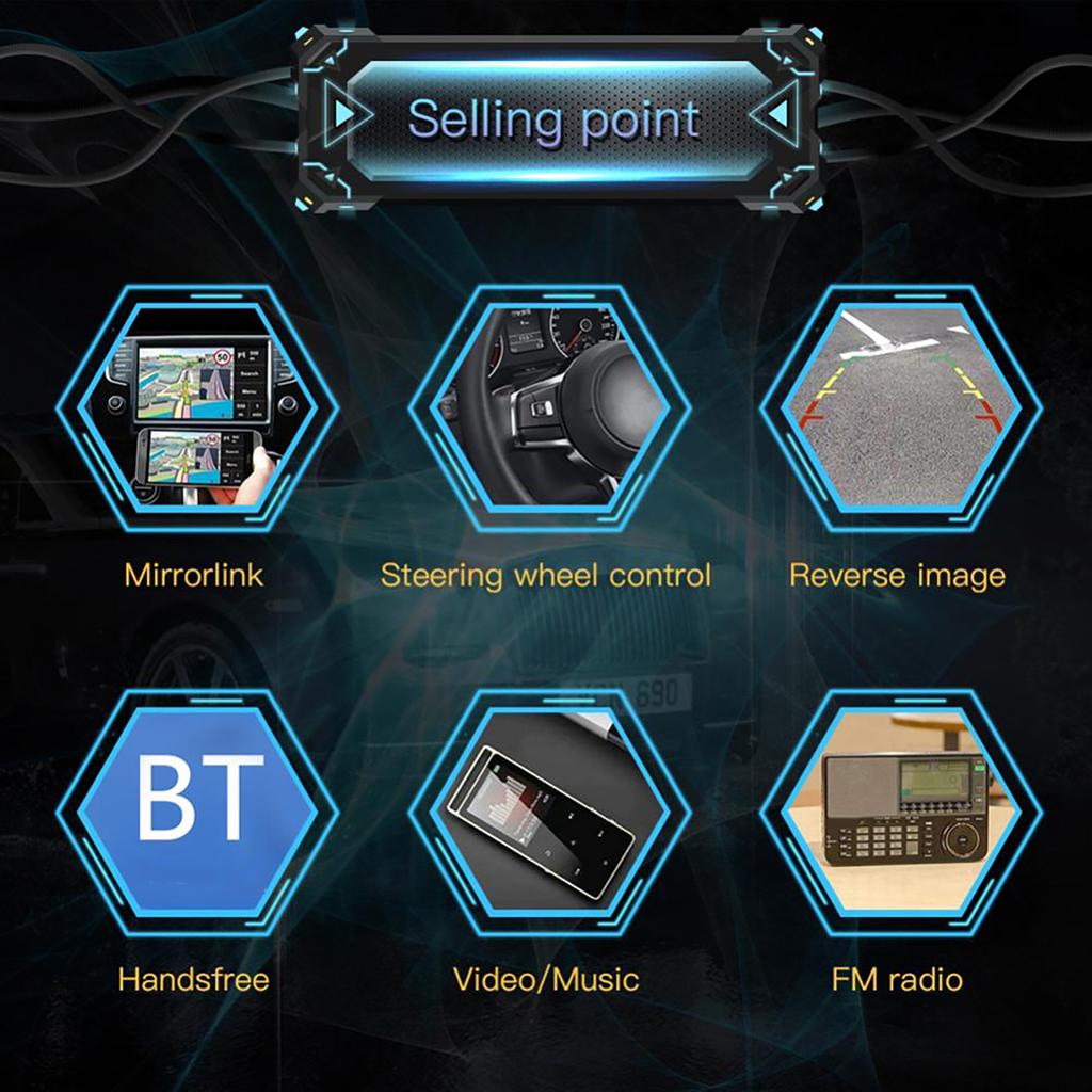 Autoradio 2 Din 7 Pollici Sistema Multimediale per Auto Lettore MP5 Bluetooth per Auto