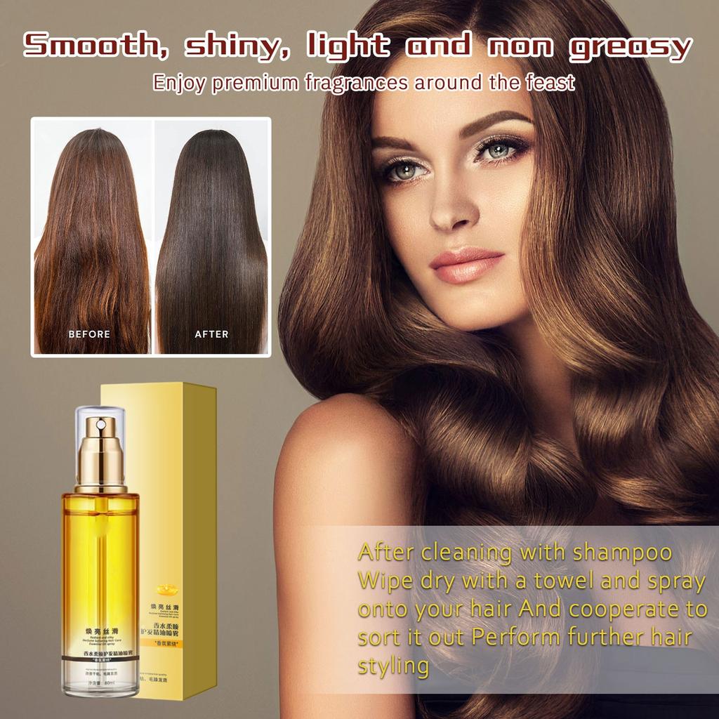 Huile de soin capillaire, Solution de soin capillaire, Eau nutritive, Solution, Après-shampoing sans rinçage, Huile pour pointes 80ml