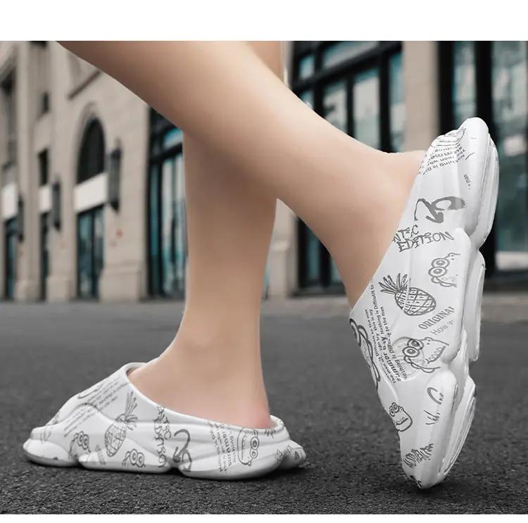 Cool Slippers For Men In Summer New Trendy Home Soft Sole Anti Slip EVA Fashionable Couple Wearing Slippers EVA 2 Color 36-45