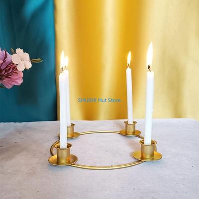 Iron Table Tealight Holder Retro Metal Candlestick Candelabra Dinning Wedding Birthday Party Decor D57B