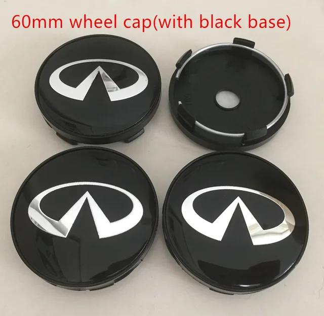 4pcs 56mm 60mm 65mm 68mm infiniti Car Wheel hub Center Cap Badge covers emblem sticker Styling accessories6ged