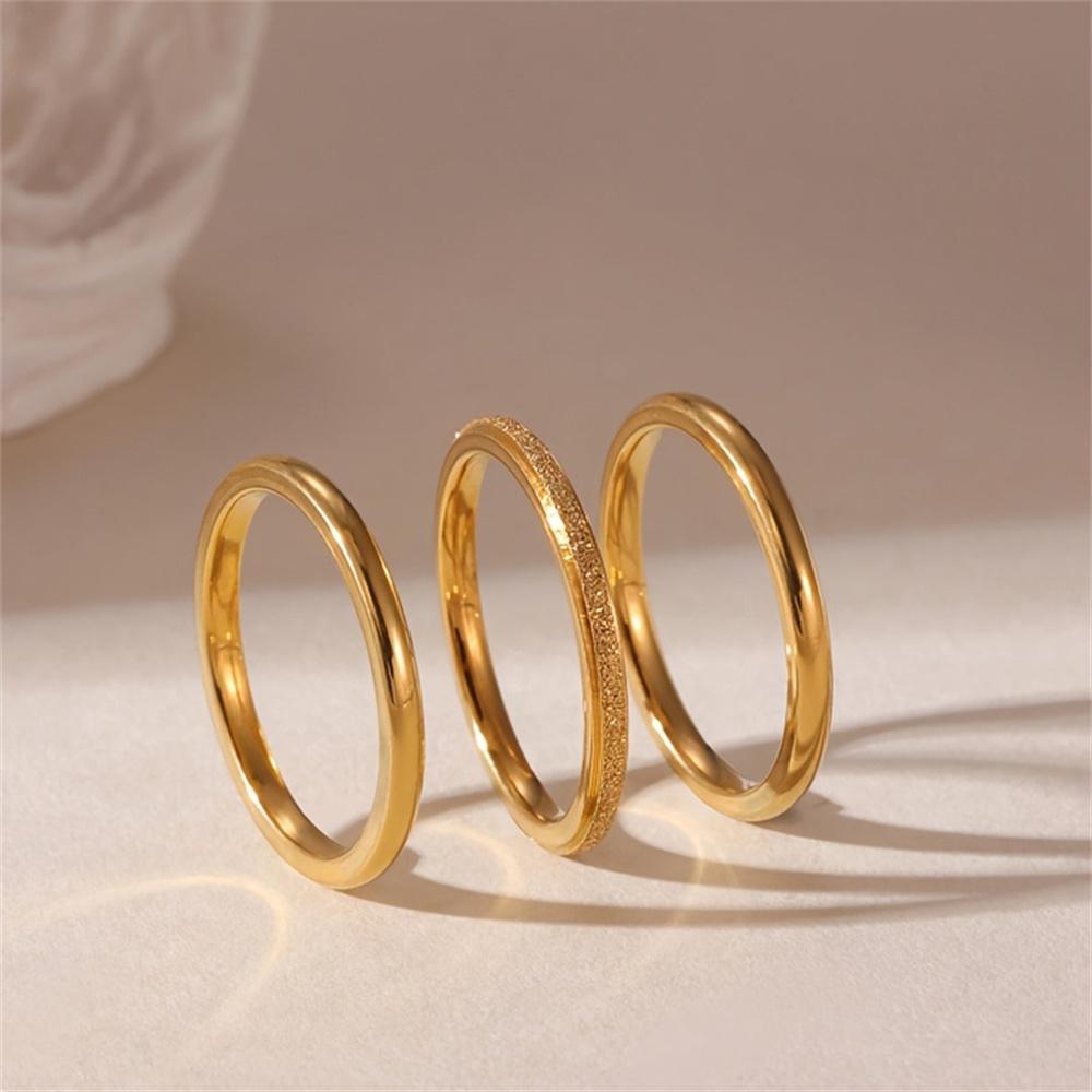 Luxury Stainless Steel Ring For Women Three-Piece Set Zircon Classic Fashion Finger Accessory Zircon Female Gifts