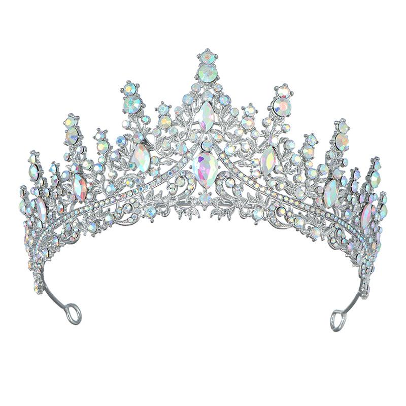 Luxury Bridal Headpiece Wedding Party Accessories Black Rhinestone Bride Wedding Evening Crown