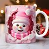 Tazza da caffè in ceramica tazza da tè pupazzo di neve cappello di Natale tazza