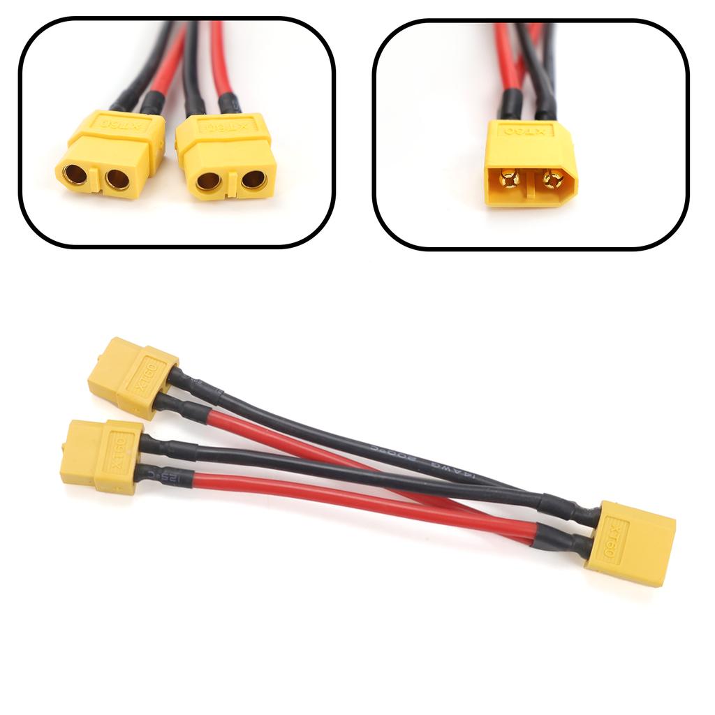 Параллельный Y-разветвитель XT30 XT60 XT90 T-Plug 1 на 2 Папа/Мама 14AWG для RC Батареи ESC Дрона