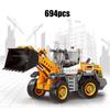 City Technical MOC WheelLoader Car Heavy Mining Truck Crane Building Blocks DIY Engineering Excavator Bricks Toy For Children