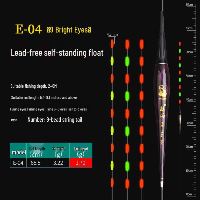 Lead-Free Luminous Dual-Use Electronic Fishing Float for Day/Night - Ideal for Carp and Crucian Carp Fishing