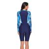 Women S Long Sleeve Print One Piece Swimsuit Slim Conservative Sun Protection
