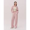 Huit Melange Velvet Wide Fit Banding Pants Htwpn5l05t