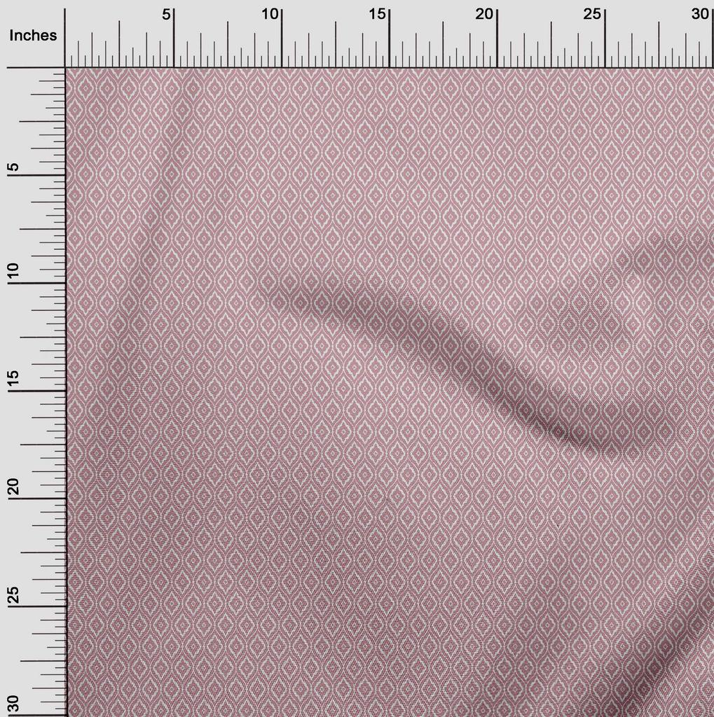 oneOone Cotton Flex Dusty Pink Fabric Block Sewing Material Print Fabric By The Yard 40 Inch