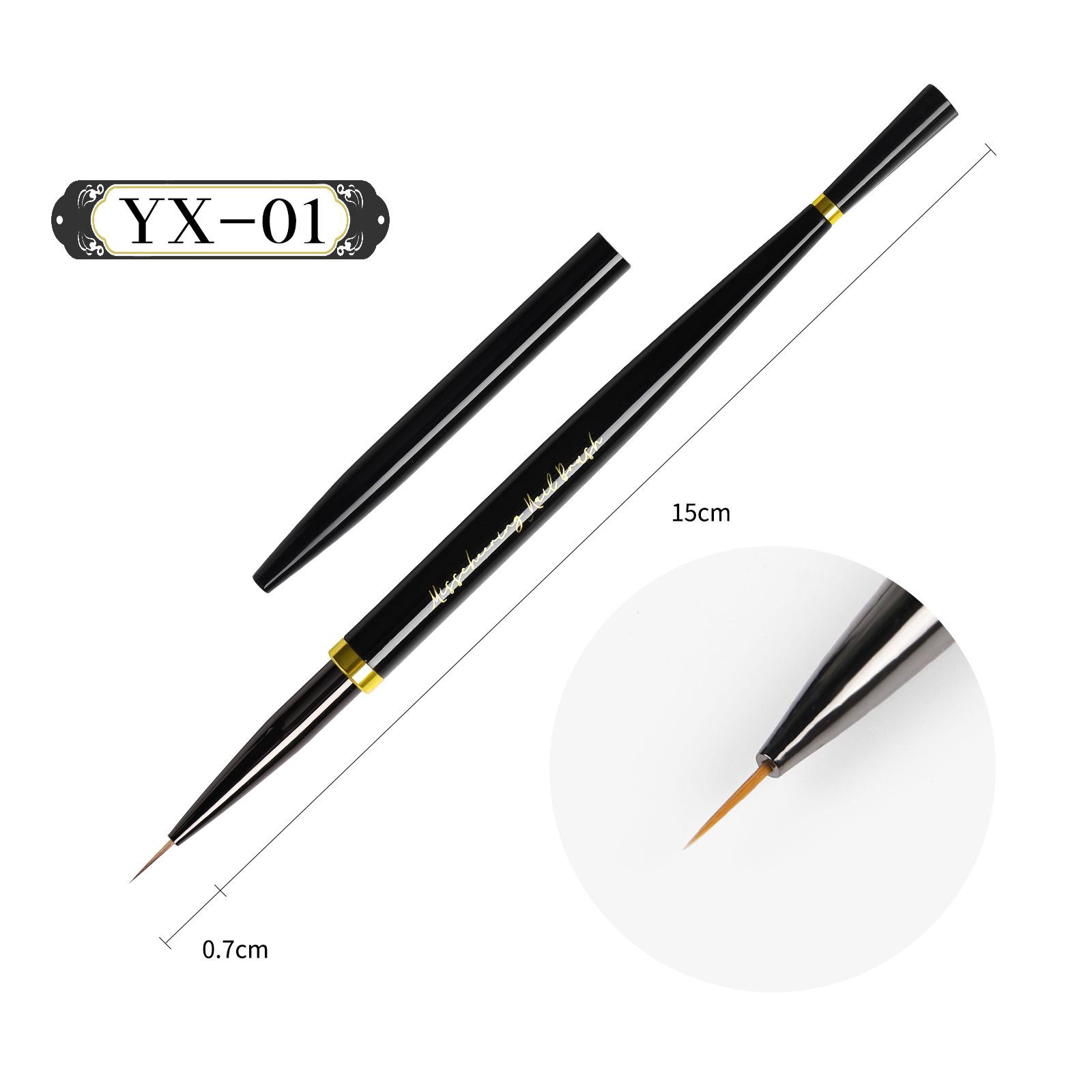 

1 Pcs Nail Art Black Handle Pattern Painting Brush Acrylic UV Gel Extension Coating Drawing Nail Art Pen DIY Manicure Tool