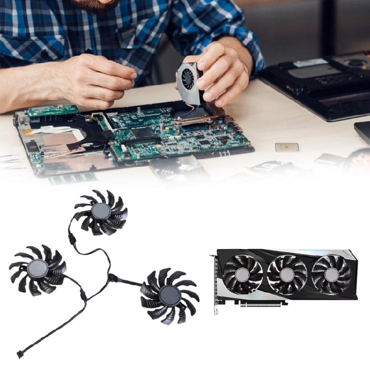 GPU Fan Efficient Cooling Fan with 4Pin Connection For RTX3050 3060 3060TI Quiet Effective Heat Dissipation PLD08010S12HH