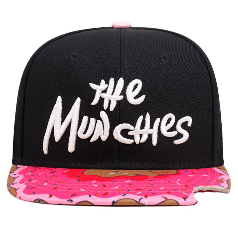 Sweet Donut The Mun Chles Embroidered Flat Edge Hat Four Seasons Men'S Trendy Hip Hop Hat Women'S Outdoor Sports And Leisure Hat