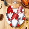 6pcs, Christmas Happy Knife and Fork Storage Set, Christmas Table Knife and Fork Placemat, Knife and Fork Pocket Set