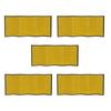 Fourcart Feng Shui Good Luck [6-Panel Gold Folding Screen] Set of 5 Plain Screens