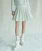 AVANDRESS Daphne Tweed Pleated Skirt Ivory