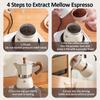 150/300ml Moka Pot Food Grade Aluminium Alloy Wooden Handle Mocha Pot Household Italian Espresso Coffee Maker Coffee Accessories