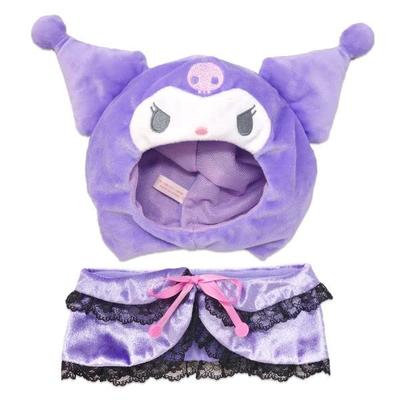 Naitou Design Plush Costumer Kuromi Lace Cape, Size L, for Plush Toys Ages 6+, Hat Width: Approx. 23cm