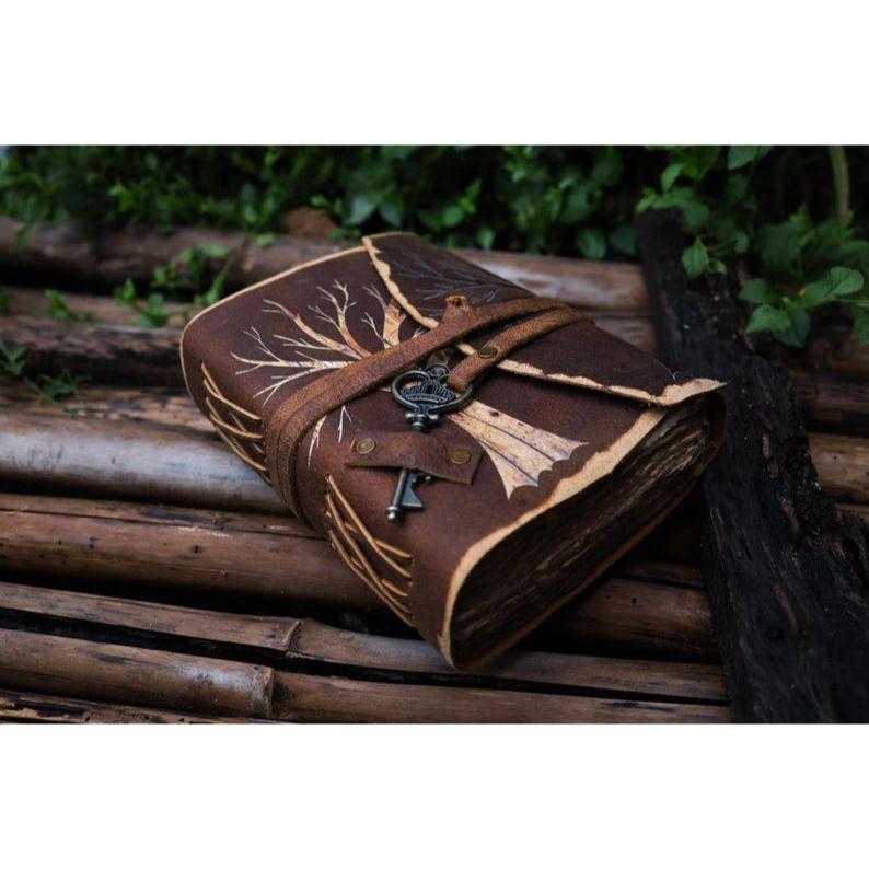 leather Journal Tree of Life - Genuine Leather Notebooks For Women - Beautiful Journal For sketches book Traveling book Blank Spell book