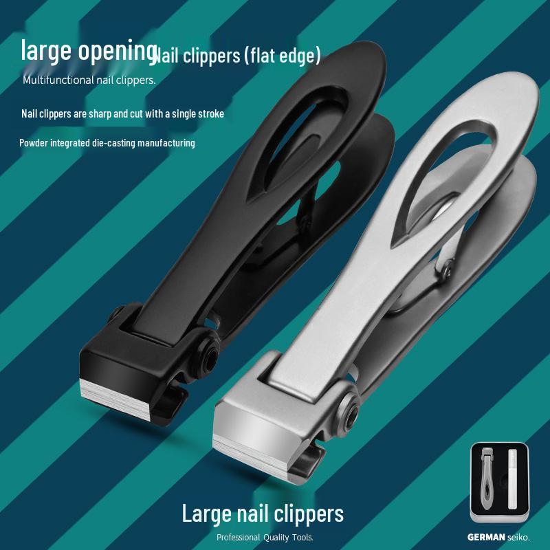 

Large Opening Stainless Steel Flat Nail Clipper Set