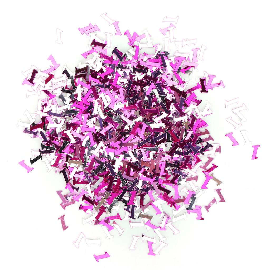 8mm Pink Confetti Party Glitter Sequin Table Decorations for Girl Baptism OrnamentsNumber