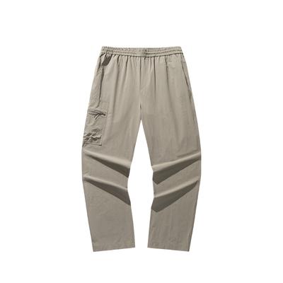 Comfortable Loose Fit Solid Color Casual Straight Leg Pants Unisex Bottoms Gray 172528512-1