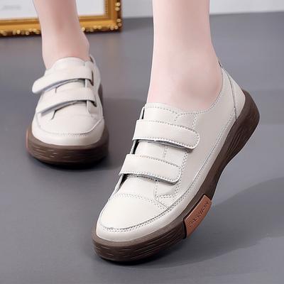 Fashion Handmade Ladies Shoes 2025 Spring Retro Genuine Leather Flat Shoes Women Mixed Colors Soft Bottom Casual Shoes Footwear