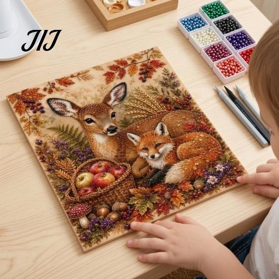 DIY Faux Pearl Art for Adults Autumn Painting Kit, Pumpkin Turkey Easy Craft Kits Kids Sunflower 3D Wall Kit Handmade Fall Home Decor Thanksgiving