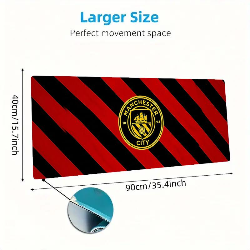Manchester City F.C Large Size Mouse Pad Large Gaming Table Cushion Non-slip Laptop Tablet Big Mousepad XXL Mat Mini PC Playmat With Lock edge