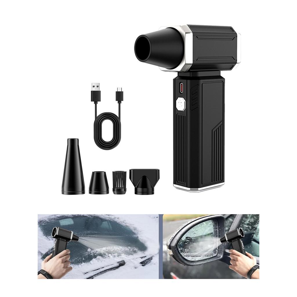 Dry Blower with Replacement Nozzle Electric Air Duster Cordless Air Duster for Computer Keyboard Car Home Dust Removal