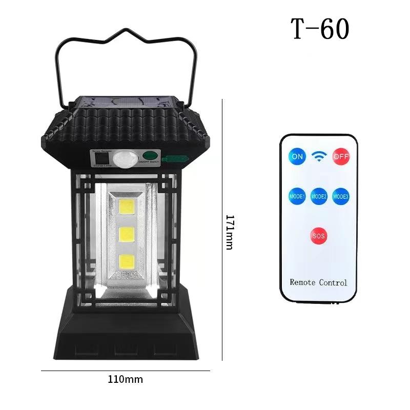 Portable Camping Lamp Human body Induction Solar Wall Light Outdoor IP65 Waterproof Camping Emergency Light USB Rechargeable