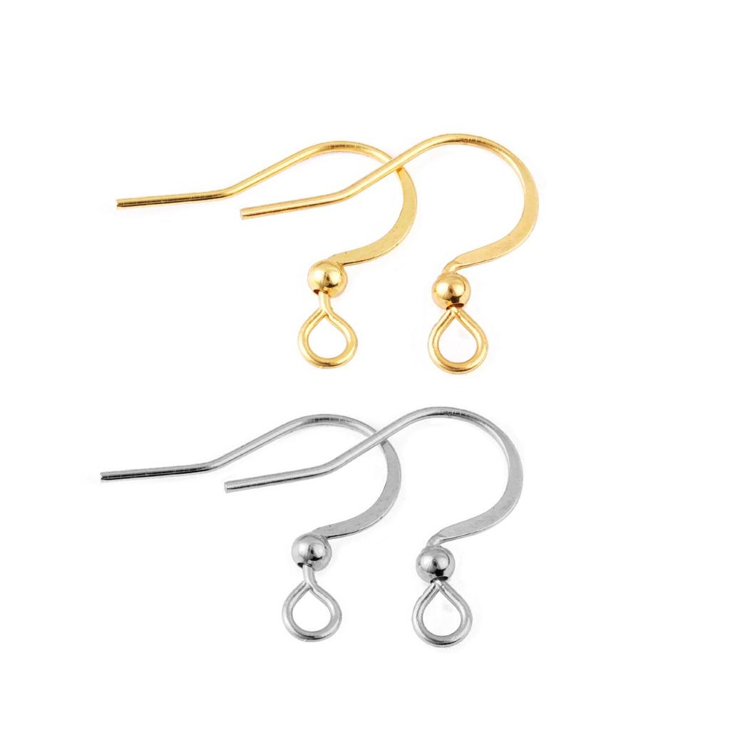 Stainless Steel Earrings Hook For Jewelry Making Hypoallergenic Women Dangle Cross Earring Clasps Fittings Diy Finding