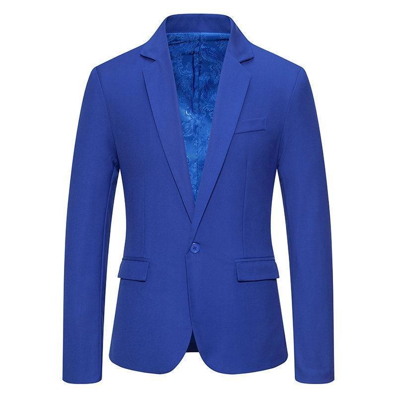 Men's Business Casual Flow of Pure Color Blazers Men Slim Casual Suit Men Plus Size